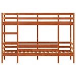 vidaXL Lit superposé sans matelas cire marron 75x190 cm pin massif