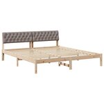 vidaXL Cadre de lit Marron et taupe 180 x 200 cm Bois massif en pin