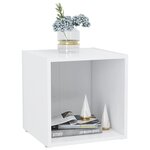 vidaXL Meubles TV 2 Pièces Blanc 37x35x37 cm Bois d’ingénierie