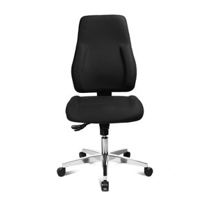 Siège de bureau Alyosha, tissu rembourré - Noir