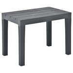 vidaXL Bancs de jardin 2 Pièces Anthracite Plastique