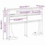 vidaXL Tête de lit de rangement Sonoma gris 150 cm Bois d'ingénierie