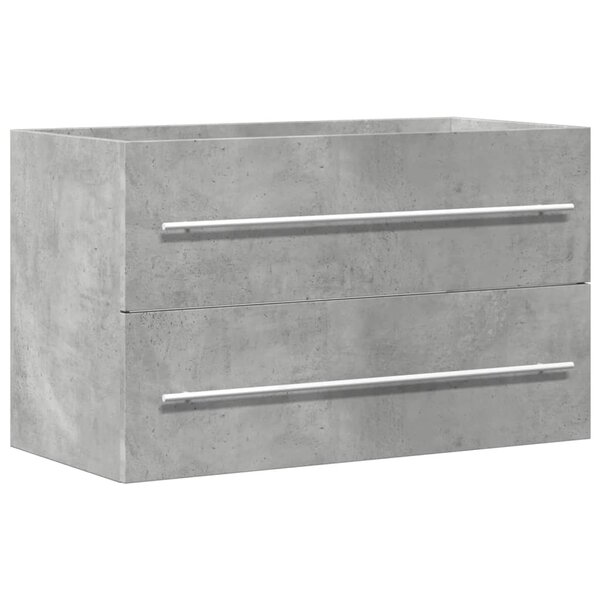 vidaXL Armoire de lavabo gris béton 80x38 5x48 cm bois ingénierie