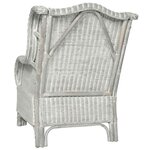 vidaXL Canapé avec coussin Gris Rotin naturel et lin