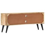 vidaXL Meuble TV 115 x 30 x 47 cm Bois massif de manguier