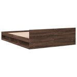 vidaXL Cadre de lit et tiroirs chêne marron 150x200 cm bois ingénierie