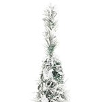 vidaXL Sapin de Noël artificiel escamotable neige floquée 50 LED 120cm