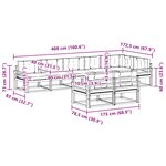 vidaXL Ensemble de canapés d'extérieur 6 Pièces Blanc et gris clair