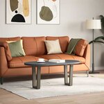 vidaXL Pieds de table basse en forme de V  2 pièces  acier naturel  28 x (42-43 3) cm