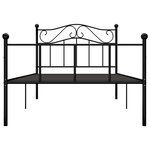vidaXL Cadre de lit sans matelas noir métal 100x200 cm