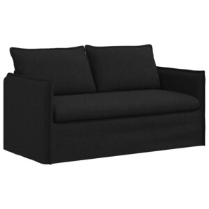 vidaXL Canapé Noir 156 x 82 x 85 cm tissu