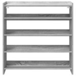 vidaXL Étagère à chaussures sonoma gris 80x25x81 cm bois d'ingénierie
