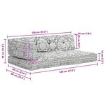 vidaXL Coussin de canapé palette Gris clair Tissu Patchwork