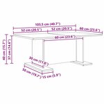 vidaXL Table basse Autre chêne artisanal 103 5 x 60 x 40 cm