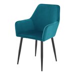 Lot de 4 chaises de salle à manger moderne design robuste 86 x 57 x 56 cm bleu turquoise 03_0009831