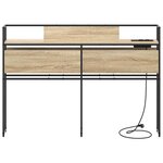 vidaXL Tête de lit de rangement Chêne sonoma 135 cm Bois d'ingénierie