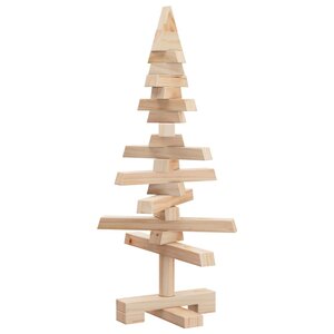 vidaXL Arbre de Noël en bois pour décoration 60 cm bois massif de pin