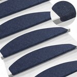 vidaXL Tapis d'escalier auto-adhésifs 15 Pièces Bleu 80 x 28 x 3 5 cm