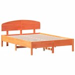 vidaXL Cadre de lit sans matelas cire marron 120x190cm bois pin massif