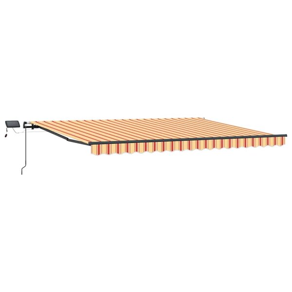 vidaXL Auvent Rétractable jaune et orange 400 ×300 cm tissu