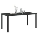vidaXL Table de Jardin Noir 160 x 80 x 73 cm Métal