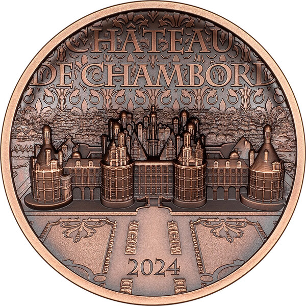 Pièce de monnaie en Cuivre 1 Dollar g 50 Millésime 2024 Chateau de Chambord CHATEAU DE CHAMBORD (PRÉCOMMANDE)