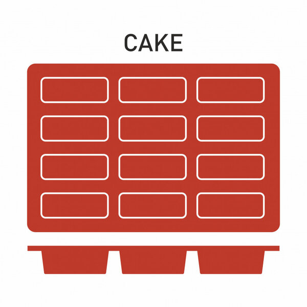 Moule silicone 12 cakes 80x30 mm - pujadas -  - silicone300 180x30mm