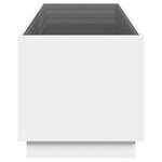 vidaXL Table basse avec LED infini blanc 90x50x50 cm