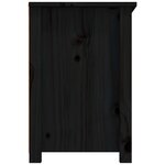 vidaXL Meuble TV Noir 79x35x52 cm Bois de pin massif