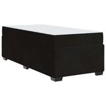 vidaXL Cadre de lit avec matelas Noir 100 x 200 cm tissu