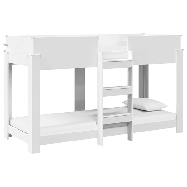 vidaXL Lit Superposé pour Enfants Blanc 75 x 190 cm Bois d'ingénierie