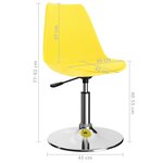 vidaXL Chaises à manger pivotantes lot de 4 jaune similicuir