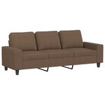 vidaXL Ensemble de canapés 3 Pièces marron tissu