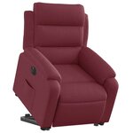 vidaXL Fauteuil inclinable électrique rouge bordeaux tissu