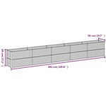 vidaXL Jardinière surélevée 482 x 50 x 69 cm Acier Corten