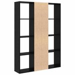 vidaXL Paravent Chêne noir 100 x 24 x 140 cm Bois d'ingénierie