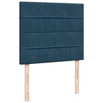 vidaXL Sommier à lattes de lit et matelas bleu 120x200 cm velours