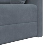 vidaXL Canapé-lit Gris foncé 213 x 76 x 77 cm Velours