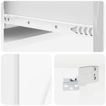vidaXL Table d'appoint murale Blanc brillant 87 5 x 34 5 x 17 cm