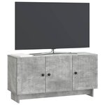 vidaXL Meuble TV Gris béton 99 x 34 5 x 50 cm Bois d'ingénierie