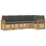 vidaXL Ensemble de canapés d'extérieur 5 pc Blanc et anthracite