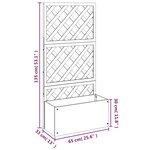 vidaXL Jardinière en treillis Marron 65x33x135 cm WPC