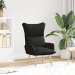 Fauteuil relaxant vidaXL en tissu noir