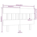 vidaXL Tête de lit Blanc 123 5x3x81 cm Bois massif de pin