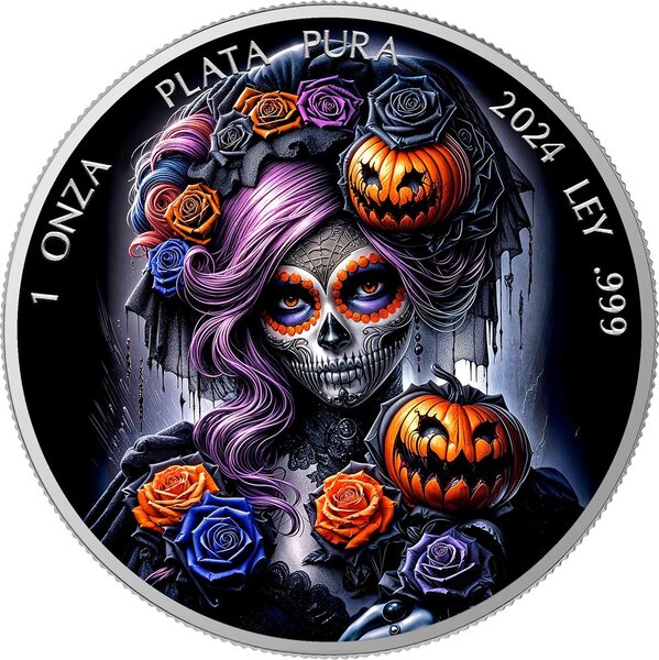 Pièce de monnaie en Argent g 31.1 (1 oz) Millésime 2024 DIA DE LOS MUERTOS