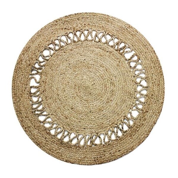 Tapis DECO Jute diam 90 cm - Vague Dentelle