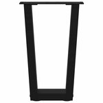 vidaXL Pieds de table basse en V 2 pièces Noir 38 x (42-43 3) cm Acier