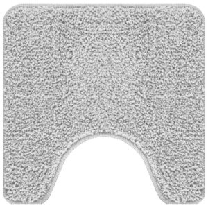 vidaXL Tapis de bain antidérapant avec découpe pour toilette Gris