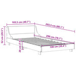 vidaXL Cadre de lit sans matelas 100x200 cm bois massif de pin