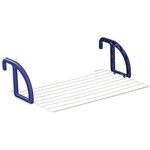 LEIFHEIT 83056 Séchoir a suspendre balcon 7 metres CLASSIC 70 blanc & bleu